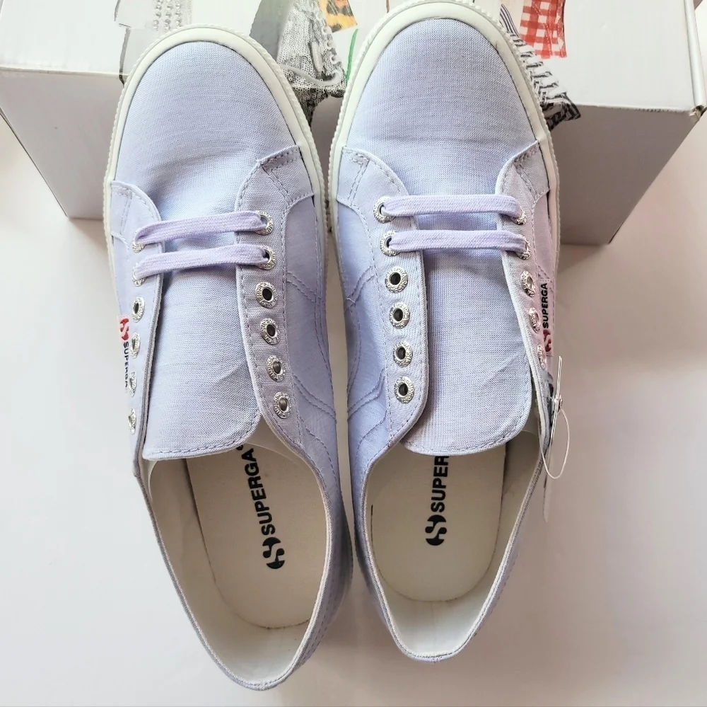 Superga 2750 Chambray Low Top Purple Size 9.5M